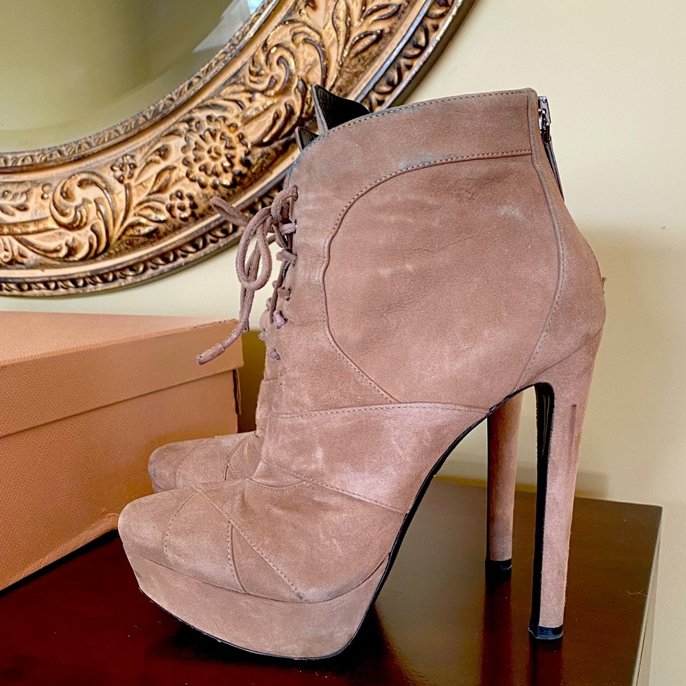 Prada Bambu suede booties Size 8